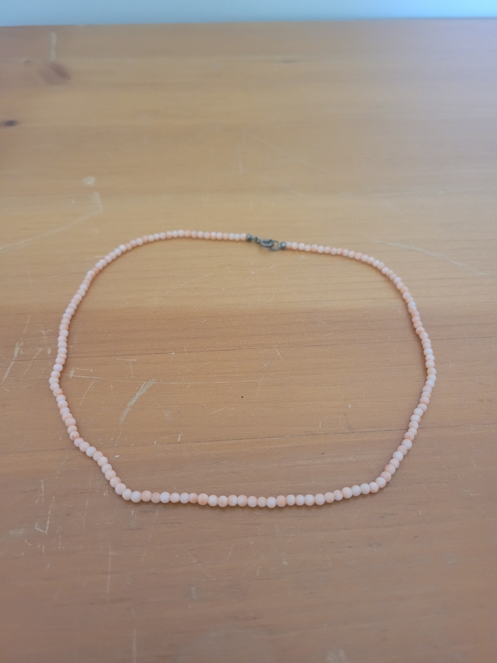 Angel Skin Coral Beaded Necklace
